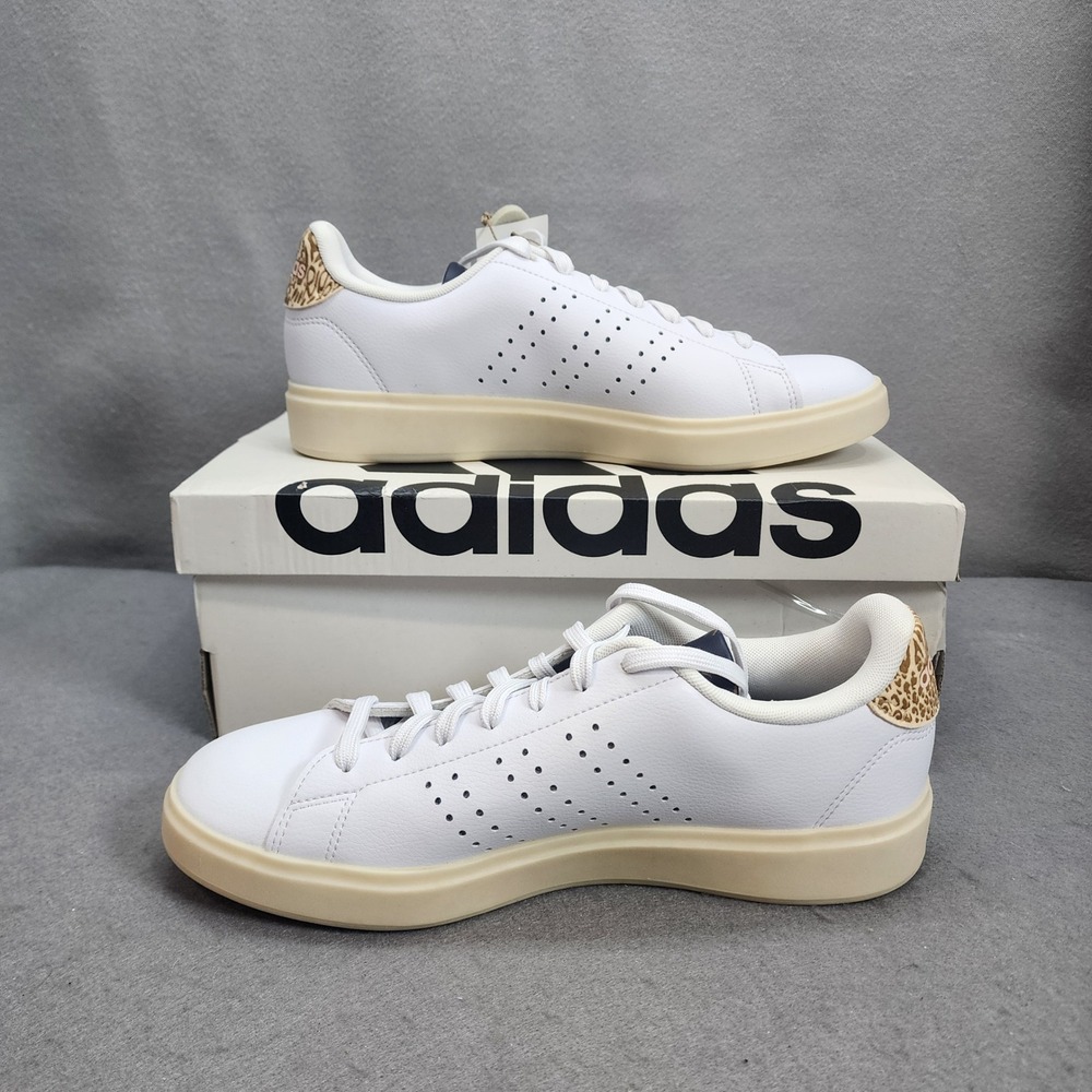 Adidas Advantage 2.0 White Leopard Tropical Sneakers Womens 9.5 IG9182 NIB